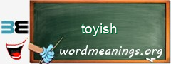 WordMeaning blackboard for toyish
